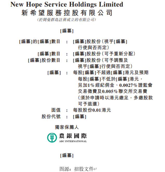艾德一站通：新希望服务冲刺港交所，9个月利润近亿！