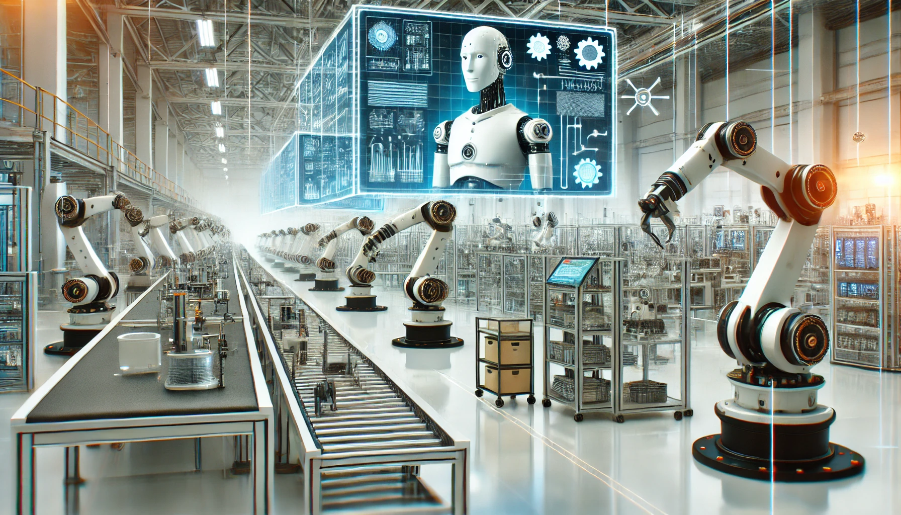 DALL·E 2024-11-17 13.42.04 - A futuristic factory with robots and automated machines working on an assembly line, with smart technology and artificial intelligence integrated into.webp DALL·E 2024-11-17 13.42.04 - A futuristic factory with robots and automated machines working on an assembly line, with smart technology and artificial intelligence integrated into.webp